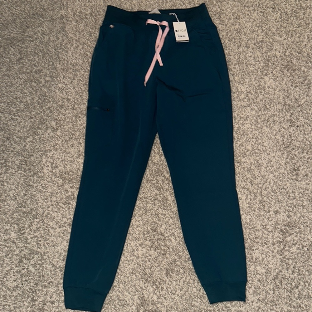 Figs Women's Caribbean Blue Zamora™ High Waisted - Jogger Scrub Pants - M